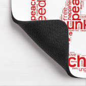 Wereldwolk in anarchie vorm muismat (Hoek)