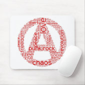 Wereldwolk in anarchie vorm muismat (Met muis)