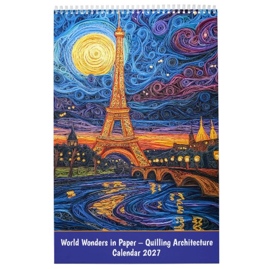 Wereldwonderen in papier – Quilling-architectuur Kalender (Hoes)