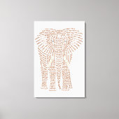 Wereldwoord Afrikaanse olifant canvas Print (Voorkant)