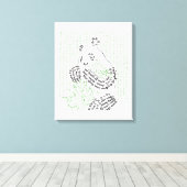 Wereldwoord Bamboe Panda Canvas Print (Insitu (Houten vloer))