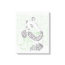 Wereldwoord Bamboe Panda Canvas Print