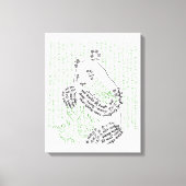 Wereldwoord Bamboe Panda Canvas Print (Voorkant)