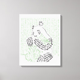 Wereldwoord Bamboe Panda Canvas Print