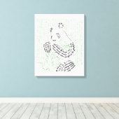 Wereldwoord Bamboe Panda Canvas Print (Insitu (Houten vloer))