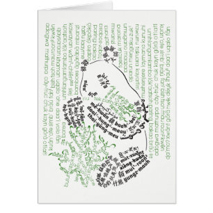 Wereldwoord Bamboe Panda Kaart