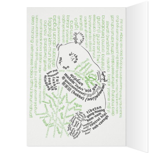 Wereldwoord Bamboe Panda Kaart (Binnen (Links))