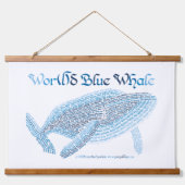 Wereldwoord blauwe vinvis tapijt hangend wandkleed (Voorkant)
