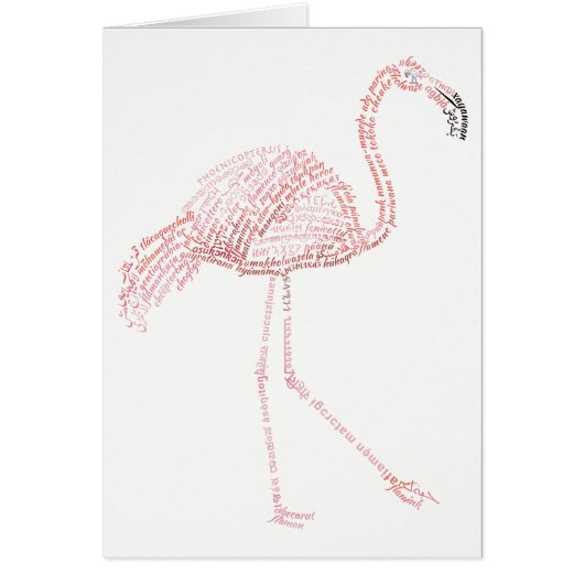 Wereldwoord Flamingo Kaart (Voorkant)