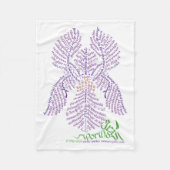 Wereldwoord iris fleece deken (Voorkant)