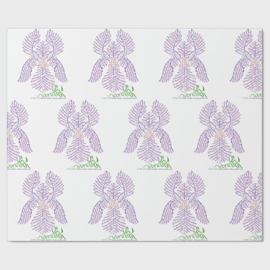 Wereldwoord iris inpakpapier (Vlak)
