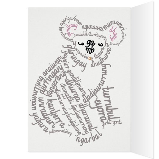 Wereldwoord Koala Kaart (Binnen (Links))