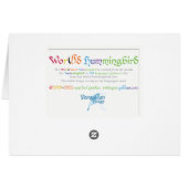 Wereldwoord kolibrie Kaart (Achterkant Horizontaal)