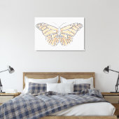 Wereldwoord Monarch Vlinder Canvas Print (Insitu (Slaapkamer))
