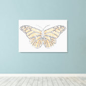 Wereldwoord Monarch Vlinder Canvas Print (Insitu (Houten vloer))
