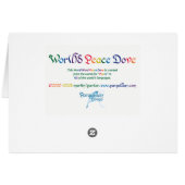 Wereldwoord Peace Dove Kaart (Achterkant Horizontaal)