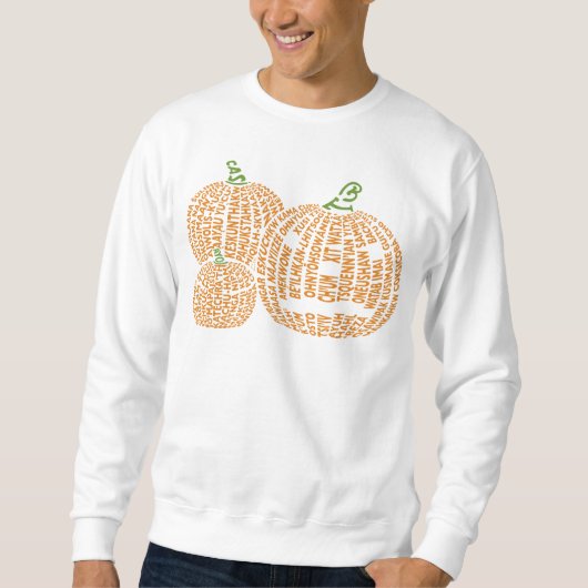 Wereldwoord pompoen sweatshirt (Voorkant)