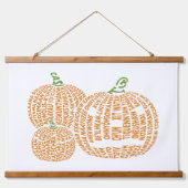 Wereldwoord pompoenen Tapestry Hangend Wandkleed (Voorkant)
