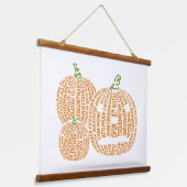 Wereldwoord pompoenen Tapestry Hangend Wandkleed (Gebogen)