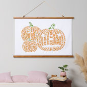 Wereldwoord pompoenen Tapestry Hangend Wandkleed (Slaapkamer)