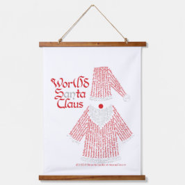 Wereldwoord Santa Tapestry Hangend Wandkleed