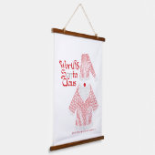 Wereldwoord Santa Tapestry Hangend Wandkleed (Gebogen)