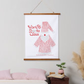 Wereldwoord Santa Tapestry Hangend Wandkleed (Slaapkamer)