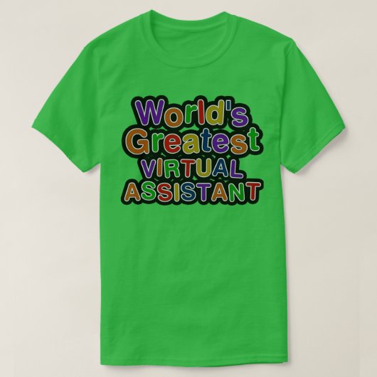 Wereldx27s grootste virtuele assistent t-shirt (Design voorkant)