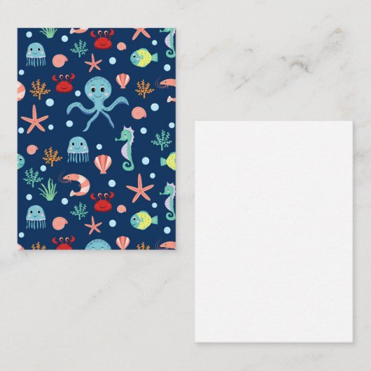 Wereldzee Notitiekaartje (Voorkant / Achterkant)