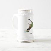 Wererat Snowboarder Fantasy Art Beer Stein Bierpul (Voorkant links)