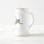 Wererat Snowboarder Fantasy Art Beer Stein Bierpul (Voorkant rechts)