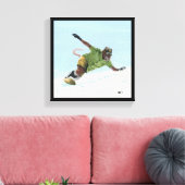 Wererat Snowboarder Fantasy Art Canvas Prints (Insitu (Woonkamer))