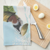 Wererat Snowboarder Fantasy Art Keuken Handdoek (Quarter Fold)