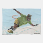 Wererat Snowboarder Fantasy Art Keuken Handdoek (Horizontaal)