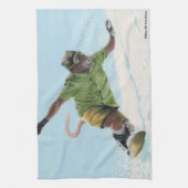 Wererat Snowboarder Fantasy Art Keuken Handdoek (Verticaal)