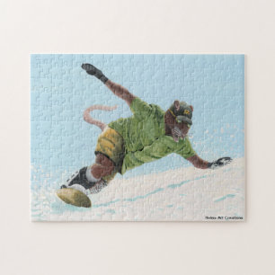 Wererat Snowboarder Fantasy Art Medium Puzzle Legpuzzel