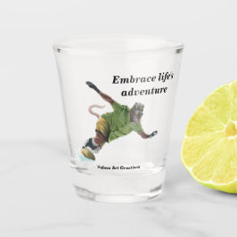 Wererat Snowboarder Sport Fantasy Art Shot Glass Shot Glas