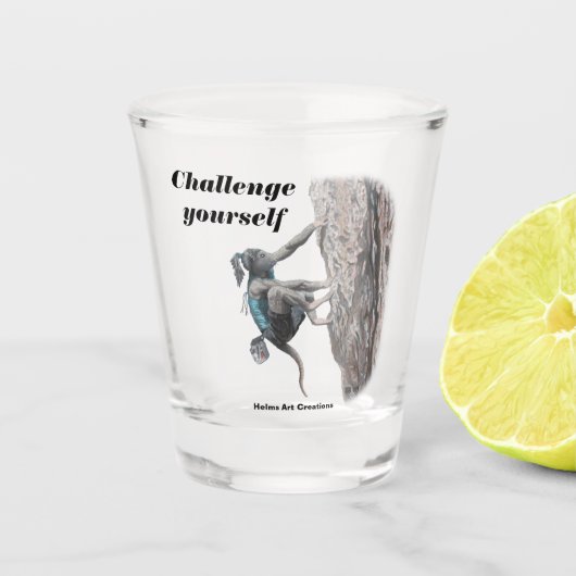 Wererat Vrouw Gratis Klimmen Fantasy Shot Glas (Voorkant)