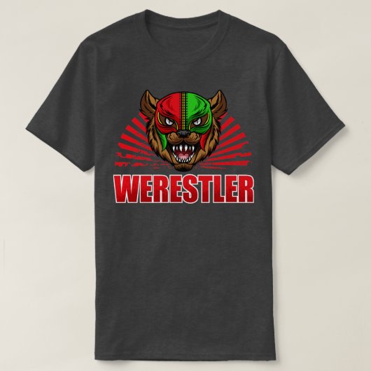 Werestler Halloween Mask Lucha Libre Wrestler We T-shirt (Design voorkant)