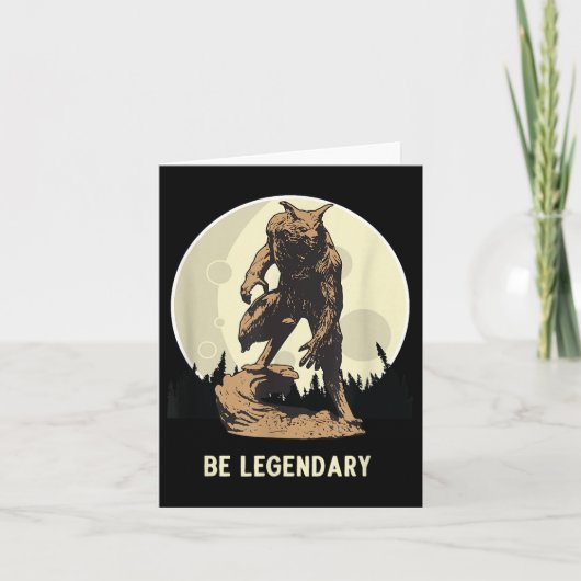 Werewolf Be Legendary Motivational Insrational Kaart (Voorkant)