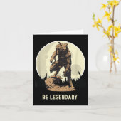 Werewolf Be Legendary Motivational Insrational Kaart (Gele Bloem)