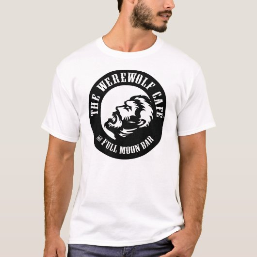 Werewolf Café (Logo voor/Website achteraan) T-shirt (Voorkant)
