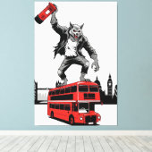 Werewolf canvas for fans of cult movie Werewolves. (Insitu (Houten vloer))