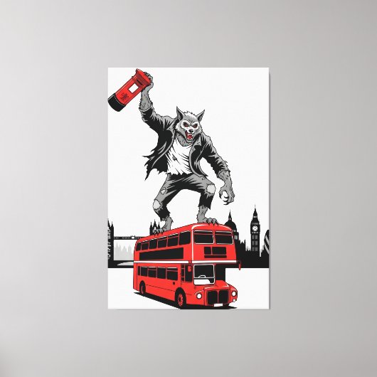 Werewolf canvas for fans of cult movie Werewolves. (Voorkant)