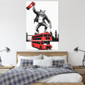 Werewolf canvas for fans of cult movie Werewolves. Afdruk (Insitu (Slaapkamer))