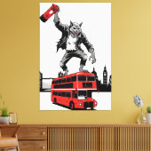 Werewolf canvas for fans of cult movie Werewolves. Afdruk (Insitu (Woonkamer))
