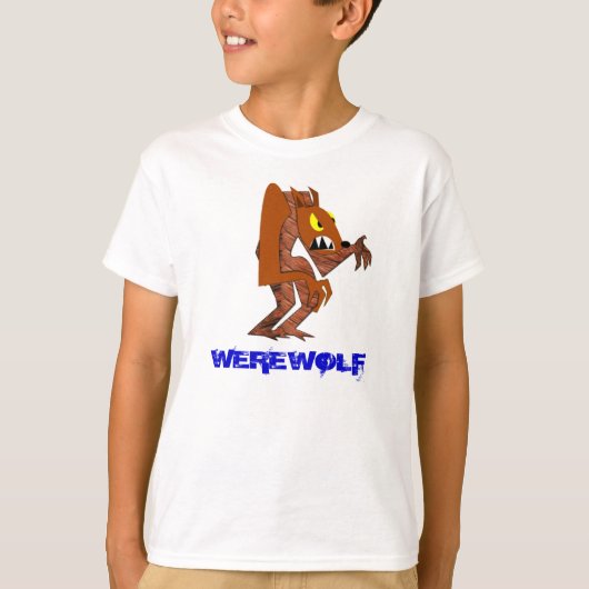 Werewolf Cartoon Design T Shirt (Voorkant)