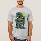 Werewolf Cartoon Halloween T-shirt (Voorkant)