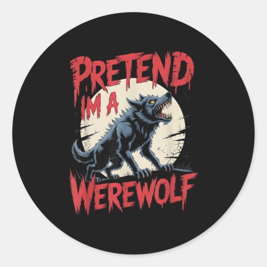 Werewolf Costume  Ronde Sticker (Voorkant)