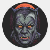Werewolf Curse Ronde Sticker (Voorkant)